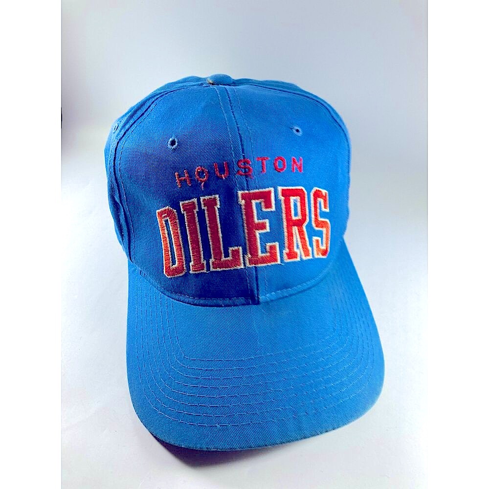 Vintage 1990's Houston Oilers Starter NFL Script Snapback Hat